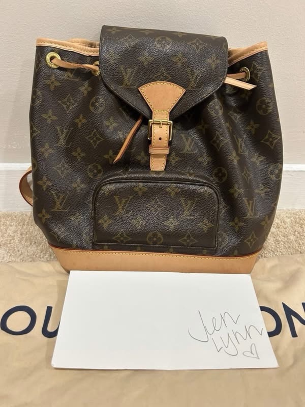 Louis Vuitton Montsouris MM Monogram Drawstring Backpack